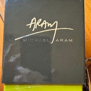 Michael Aram, beautiful candle in glass. Three wick. Fig leaf sent.